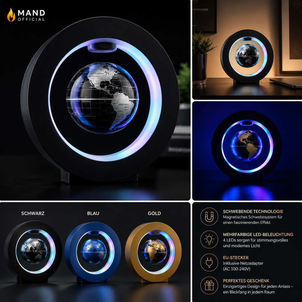Mand Floating Globe™ – Schwebende LED Weltkugel
