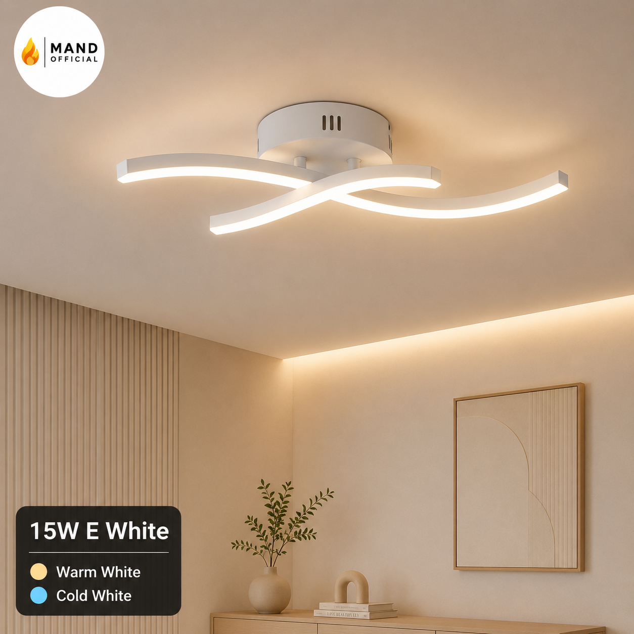 Moderne LED Deckenleuchte – Warmweiß & Kaltweiß