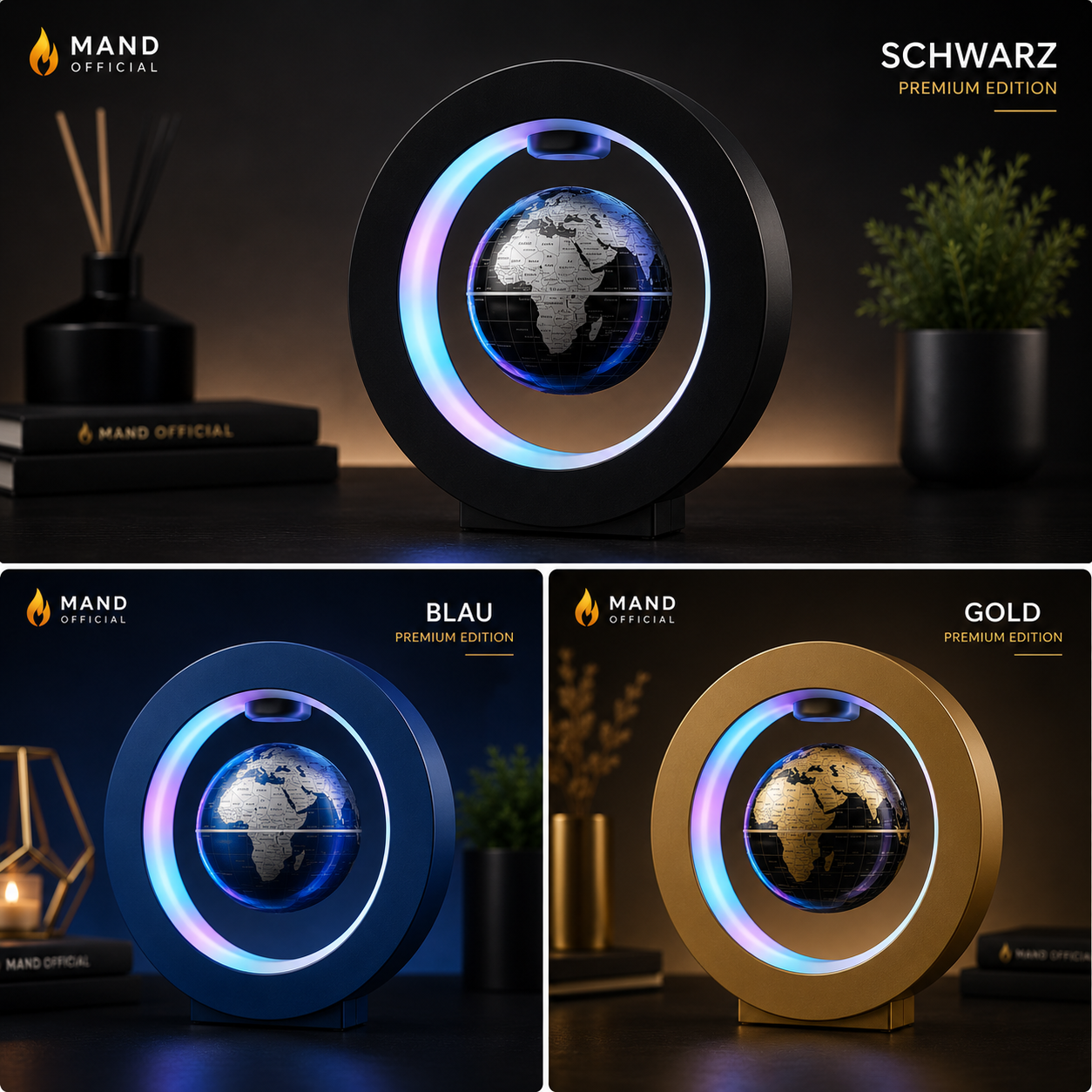 Mand Floating Globe™ – Schwebende LED Weltkugel
